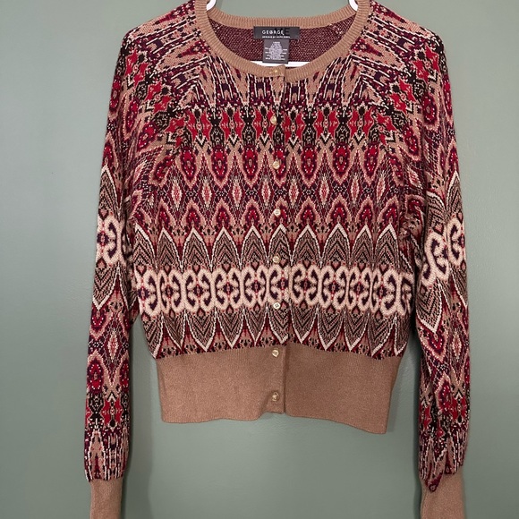 George Me designs by Mark Eisen Cardigan SIZE: LARGE - Picture 1 of 7